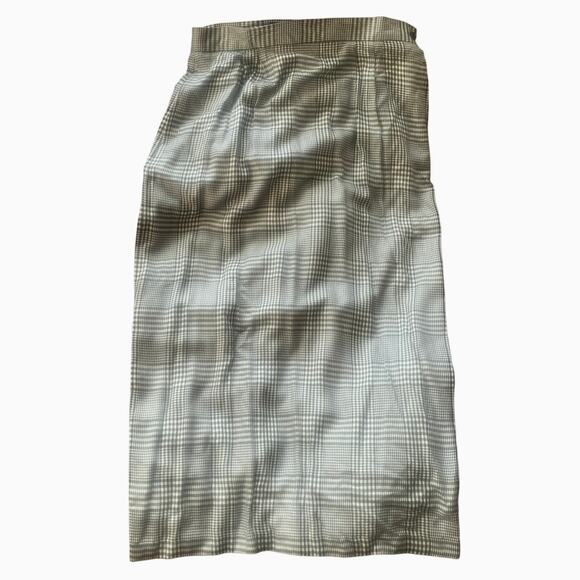 Ruff Hewn Dresses & Skirts - Vintage 90s Ruff Hewn Soft Rayon Madi Skirt Multi Plaid Sz 14 Black & White